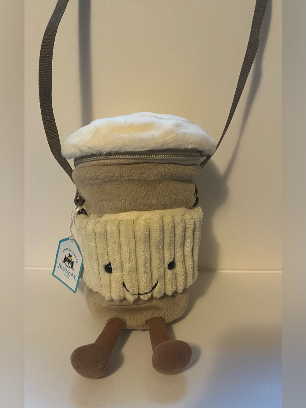 Jellycat Amuseables Coffee-To-Go Crossbody Bag NWT Dust Bag SOLD OUT